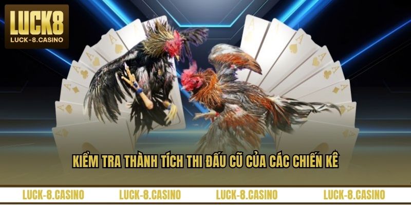 Kiểm tra thành tích thi đấu cũ của các chiến kê